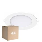 Multipack 4x Noxion LED Downlight Slim V2.0 12W 1200lm 120D - 830 Warm Wit | 170mm - Zaagmaat 150mm - IP44 