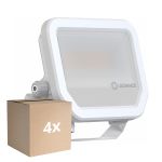 Multipack 4x Ledvance LED Floodlight Aluminium Wit 17W 2200lm 100D - 830 Warm Wit | IP66 - Symmetrisch
