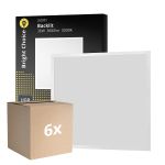 Multipack 6x Bright Choice LED Paneel Backlit 36W 3600lm - 830 Warm Wit | 60x60cm - UGR <22
