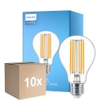 Multipack 10x Philips Corepro LED Lamp E27 Peer Helder 13W 2000lm - 827 Zeer Warm Wit | Vervangt 120W