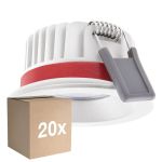 Multipack 20x Ledvance LED Spot Fire Rated Aluminium Wit 8W 720lm 36D - 940 Koel Wit | Zaagmaat 68mm - IP65 - Beste Kleurweergave - Dimbaar