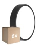 Multipack 6x Ledvance LED Bulkhead Rond Zwart 10W 1220lm - 830-840 CCT | 262mm - IP65 - Bewegings- en Lichtsensor