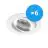 Multipack 6x Noxion Inbouw Spot Drome MR16 Kantelbaar Wit | Zaagmaat 69mm - GU10 Fitting