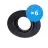 Multipack 6x Noxion Inbouw Spot Logic MR16 Kantelbaar Zwart | Zaagmaat 80mm - GU10 Fitting
