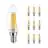 Multipack 10x Noxion Lucent LED E14 Kaars Filament Helder 4.5W 470lm - 827 Zeer Warm Wit | Dimbaar - Vervangt 40W