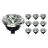 Multipack 10x Noxion Lucent LED Spot GU10 AR111 15W 850lm 40D - 930 Warm Wit | Beste Kleurweergave - Dimbaar -  Vervangt 75W
