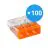 Multipack 100x Wago 2273-203 Lasklem Verbindingsstuk | 3 Kabel Aansluiting
