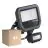 Multipack 4x Ledvance LED Floodlight Aluminium Zwart 8W 1200lm 100D - 840 Koel Wit | IP65 - Bewegings- En Lichtsensor - Symmetrisch