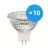 Multipack 10x Noxion LED Spot GU5.3 MR16 4.4W 345lm 60D - 830 Warm Wit | Dimbaar - Vervangt 35W