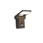 Ansell LED Wandlamp Tempo 90D Kantelbaar Grafiet 10W 685lm - 830 Warm Wit | IP54 - Bewegings- en lichtsensor