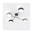 Emibig Plafondlamp Maga Staal Zwart | Geschikt voor 4x E14 - Max 10W