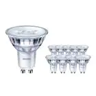 Multipack 10x Philips Corepro LED Spot GU10 PAR16 3.5W 255lm 36D - 827 Zeer Warm Wit | Vervangt 35W