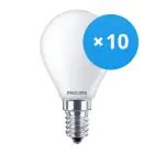 Multipack 10x Philips Corepro LED Lustre E14 Kogel Mat 4.3W 470lm - 827 Zeer Warm Wit | Vervangt 40W