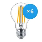 Multipack 6x Philips Corepro LED Lamp E27 Peer Helder 10.5W 1521lm - 840 Koel Wit | Vervangt 100W