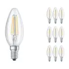 Multipack 10x Ledvance Classic LED E14 Kaars Filament Helder 4W 470lm - 827 Zeer Warm Wit | Vervangt 40W