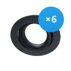 Multipack 6x Noxion Inbouw Spot Vision MR16 Kantelbaar Zwart | Zaagmaat 69mm - GU10 Fitting