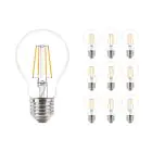 Multipack 10x Philips Corepro LED Lamp E27 Peer Helder 4.3W 470lm - 827 Zeer Warm Wit | Vervangt 40W