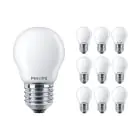 Multipack 10x Philips Corepro LED Lustre E27 Kogel Mat 4.3W 470lm - 827 Zeer Warm Wit | Vervangt 40W