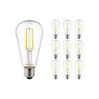 Multipack 10x Noxion Lucent LED E27 Peer Filament Helder 4W 470lm - 827 Zeer Warm Wit | Vervangt 40W