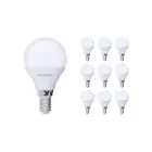 Multipack 10x Noxion Lucent Lustre LED E14 Kogel Mat 2.5W 250lm - 827 Zeer Warm Wit | Vervangt 25W
