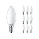 Multipack 10x Philips Corepro LED Kaars E14 Mat 2.2W 250lm 827 Zeer Warm Wit - Vervangt 25W