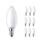 Multipack 10x Philips Corepro LED Kaars E14 Mat 4.3W 470lm - 827 Zeer Warm Wit | Vervangt 40W