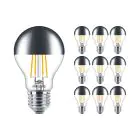 Multipack 10x Philips Classic LED Lamp E27 Peer Spiegel 7.2W 650lm 650lm - 827 Zeer Warm Wit | Dimbaar - Vervangt 60W