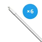 Multipack 6x Bright Choice LED Waterdichte Montagebalk 17W 1870lm - 840 Koel Wit | 120cm