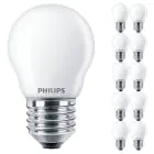 Multipack 10x Philips Master Value LED Lustre E27 Kogel Mat 3.4W 470lm - 927 Zeer Warm Wit | Beste Kleurweergave - Dimbaar - Vervangt 40W