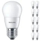 Multipack 10x Philips Corepro LED Lustre E27 Kogel Mat 7W 806lm - 827 Zeer Warm Wit | Vervangt 60W