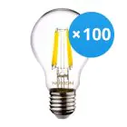 Multipack 100x Noxion Lucent LED E27 Peer Filament Helder 4.5W 470lm - 840 Koel Wit | Vervangt 40W