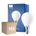 Multipack 10x Philips Master Value LED Lustre E14 Kogel Mat 3.4W 470lm - 927 Zeer Warm Wit | Beste Kleurweergave - Dimbaar - Vervangt 40W