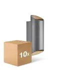 Multipack 10x Nordlux Nico Wandlamp Aluminium Antraciet Up & Down | IP54 - Geschikt voor 2x GU10