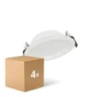 Multipack 4x Ledvance LED Downlight Alu DN150 14W 1190lm 100D - 830 Warm Wit | 160mm - IP44 