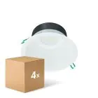 Multipack 4x Philips LED Downlight Coreline DN142B Aluminium Wit 19.2W 2300lm 60D - 840 Koel Wit | Zaagmaat 200mm - IP20 - Wit Reflector