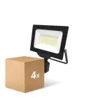 Multipack 4x Noxion LED Floodlight Beamy G3 50W 5500lm 110D - 840 Koel Wit | IP44 - Bewegings- en Lichtsensor - Symmetrisch