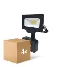 Multipack 4x Noxion LED Floodlight Beamy G3 10W 1100lm 100D - 840 Koel Wit | IP44 - Bewegings- en Lichtsensor - Symmetrisch