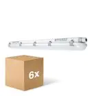 Multipack 6x Ledvance LED Waterdichte Montagebalk Vochtbestendig Value 40W 4800lm - 840 Koel Wit | 120cm 