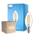 Multipack 10x Philips Corepro LED Kaars E14 Filament Helder 6.5W 806lm - 840 Koel Wit | Vervangt 60W