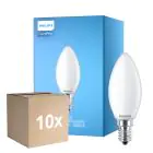 Multipack 10x Philips Corepro LED Kaars E14 Mat 6.5W 806lm - 840 Koel Wit | Vervangt 60W