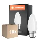 Multipack 10x Ledvance Classic Performance LED Lamp B22d Kaars Filament Mat 4.8W 470lm - 827 Zeer Warm Wit | Dimbaar - Vervangt 40W