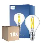 Multipack 10x Philips MASTER LED E14 Kogel Filament Helder 2.5W 340lm - 922-927 Dim To Warm | Beste Kleurweergave - Dimbaar - Vervangt 25W