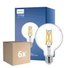 Multipack 6x Philips MASTER Value LED Globe E27 93mm Filament Helder 5.9W 806lm - 922-927 Zeer Warm Wit | Beste Kleurweergave - Dimbaar - Vervangt 60W