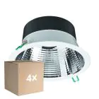 Multipack 4x Philips LED Downlight Coreline DN142B Aluminium Wit 19.2W 2300lm 60D - 840 Koel Wit | Zaagmaat 200mm - IP20 - UGR