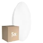 Multipack 5x Ledvance LED Bulkhead Surface CIRCULAR 500 PS Staal Wit 42W 3500lm - 830 Warm Wit | IP44