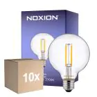Multipack 10x Noxion Lucent Filament LED E27 Globe Helder 7W 806lm - 827 Zeer Warm Wit | Dimbaar - Vervangt 60W