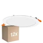 Multipack 12x Osram LED Downlight Recess Slim Wit 22W 2000lm 110D - 830 Warm Wit | Zaagmaat 200mm - IP20